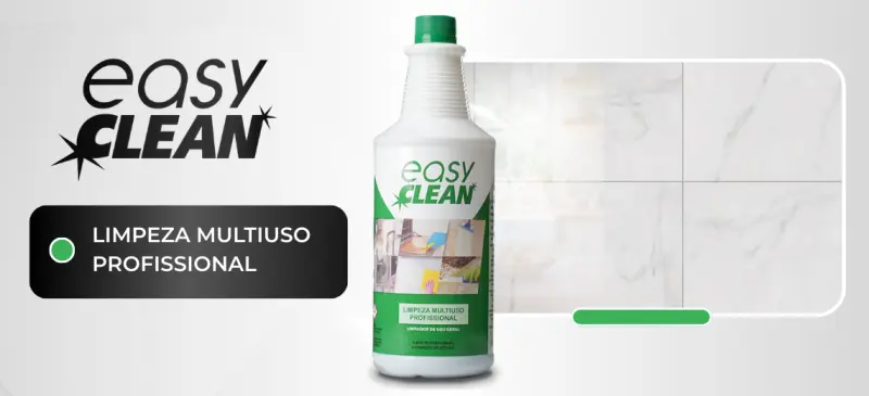 Descubra o Limpador Multiuso Profissional
Easy Clean Limpador Multiuso Profissional é ideal para a limpeza diária de diversos ambientes.